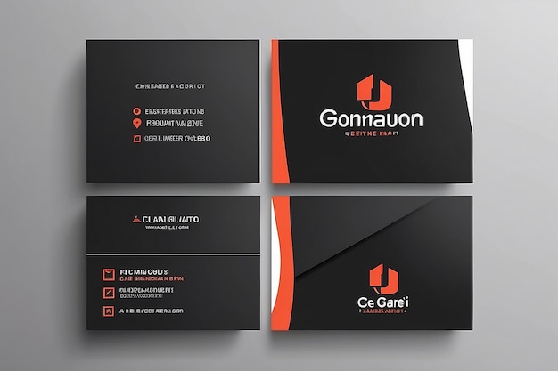 Vector simple business card template Clean design