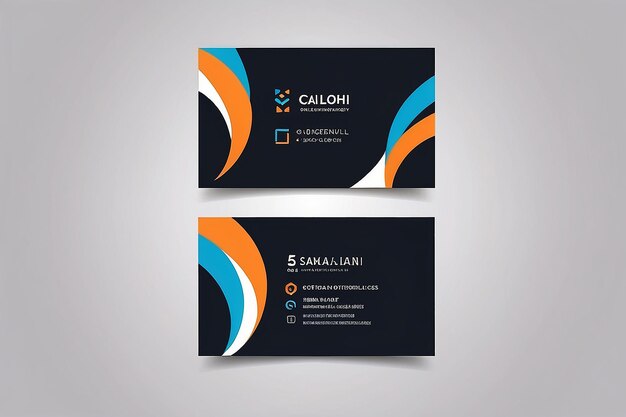 Vector simple business card template Clean design