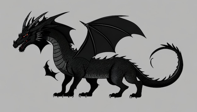 Vector sketch dragon illustration