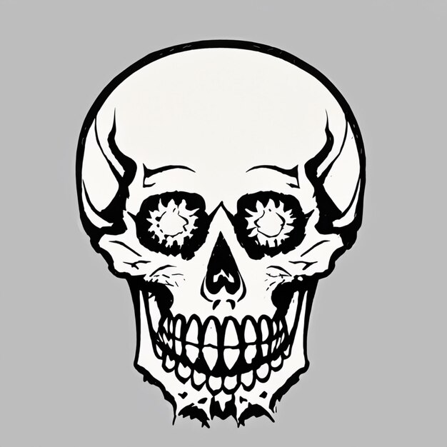 Vector skull vector logo and illustrationDay Of The Dead