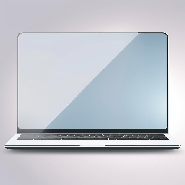 vector slimme laptop met glas schermbeschermer