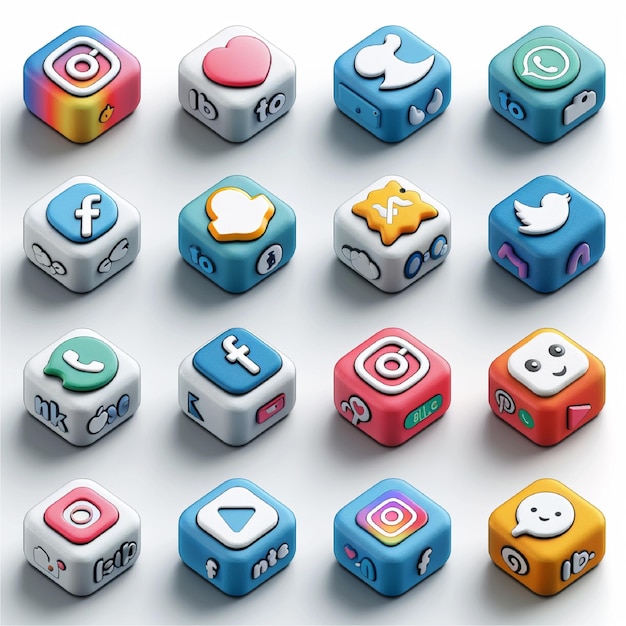 vector social media icons vector set with facebook instagram twitteryoutube logos