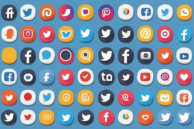 Photo vector social media icons