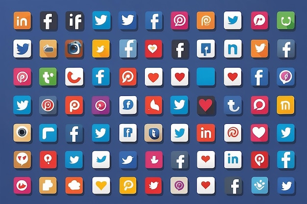 Photo vector social media icons