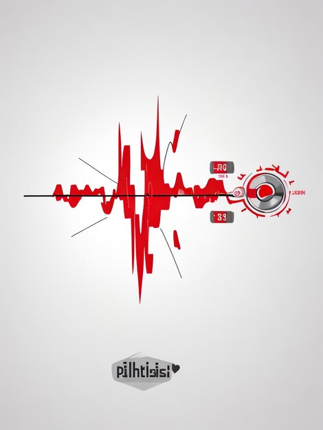 Photo vector sound waves background