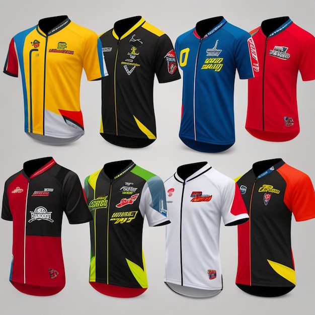 Photo vector sports jerseys racing jerseys running jerseys