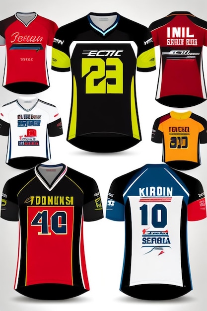 Photo vector sports jerseys racing jerseys running jerseys