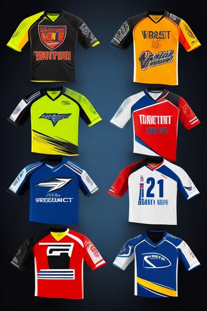 Photo vector sports jerseys racing jerseys running jerseys