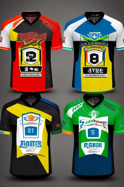 Photo vector sports jerseys racing jerseys running jerseys