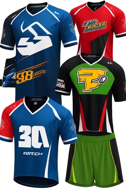 Photo vector sports jerseys racing jerseys running jerseys