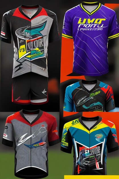 Photo vector sports jerseys racing jerseys running jerseys