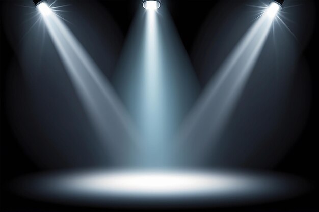 Photo vector spotlight bright light beam transparent realistic effect