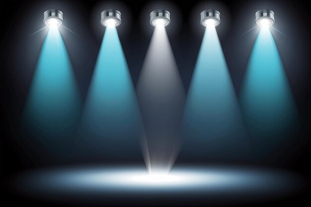 Foto vector spotlights scene light effects