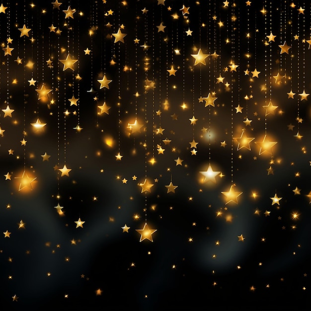 vector starry background with glowing stars