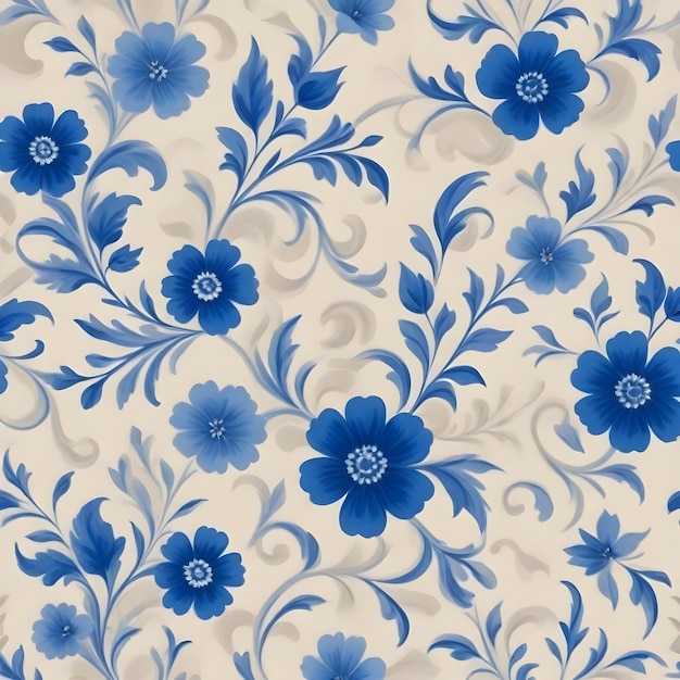 Photo vector style floral flower pattern wallpaper background flowers girlish