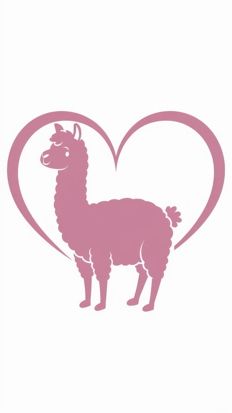 Photo a vector style illustration of a cute llama alpeca