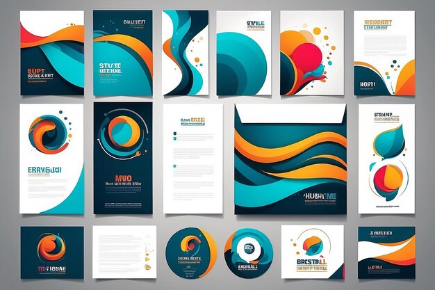 vector style template design set