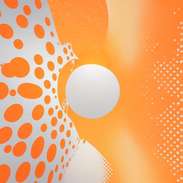 vector stylish orange white halftone banner design