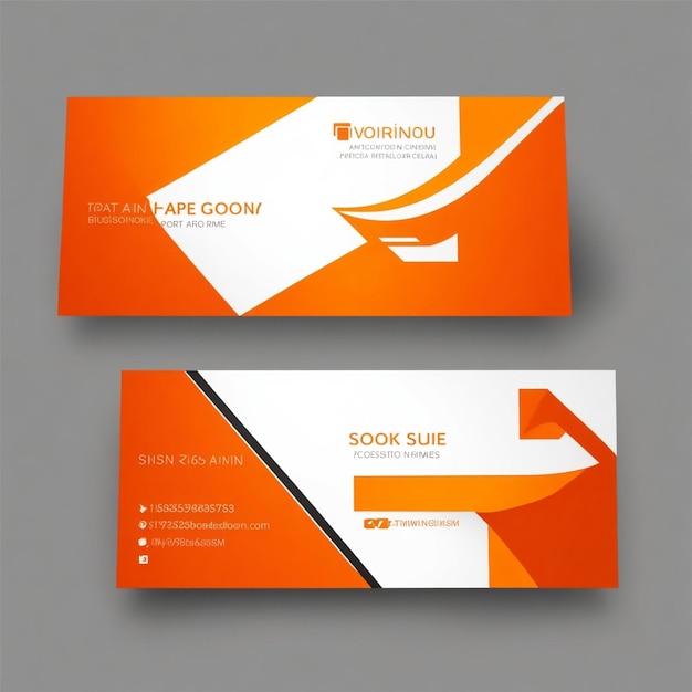 vector stylish professional orange business card design