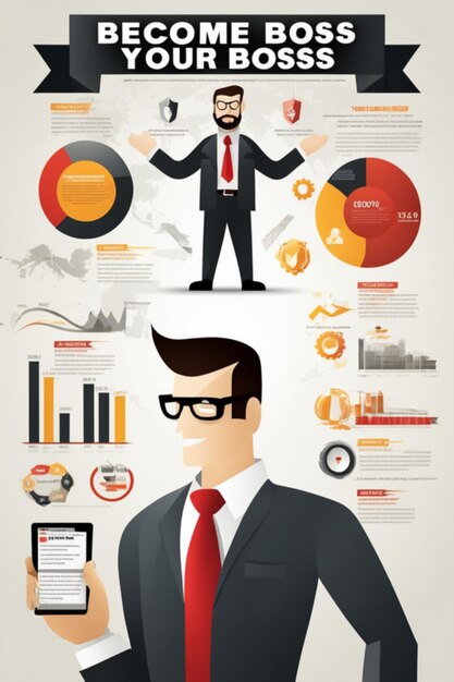 vector successful process diagram with five steps template