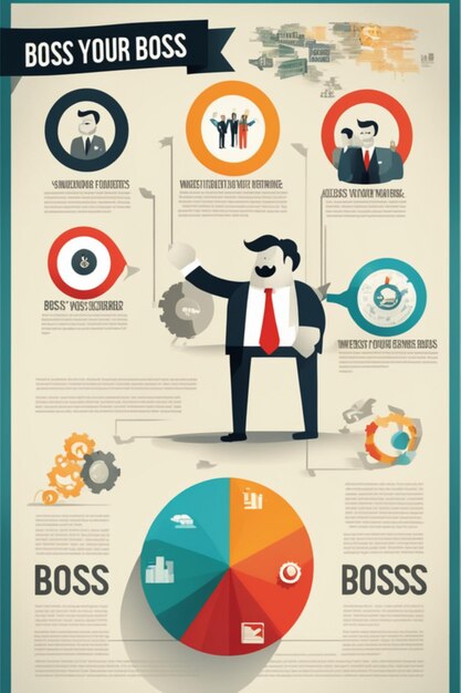 Foto diagramma di processo vettoriale di successo con modello in cinque fasi