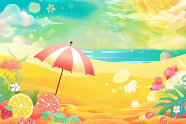 Photo a vector summer beach tropical paradise