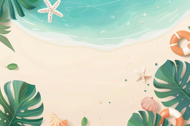 Photo a vector summer beach tropical paradise