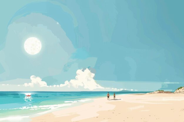 Photo a vector summer beach tropical paradise
