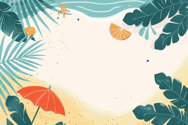 Photo a vector summer beach tropical paradise