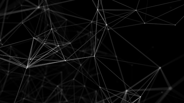 Vector technische achtergrond Plexus effect Abstracte veelhoekige achtergrond met aansluitende punten en lijnen Verbindingstechnologie achtergrond