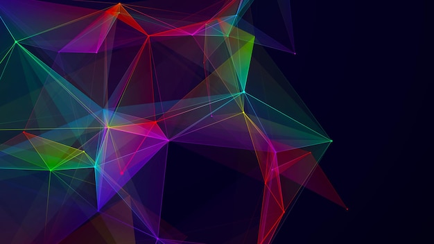 Vector technische achtergrond Plexus effect Abstracte veelhoekige achtergrond met aansluitende punten en lijnen Verbindingstechnologie achtergrond
