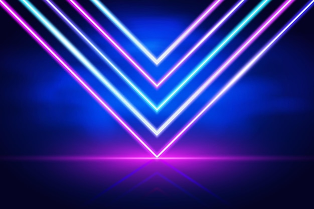 Photo vector technology neon background