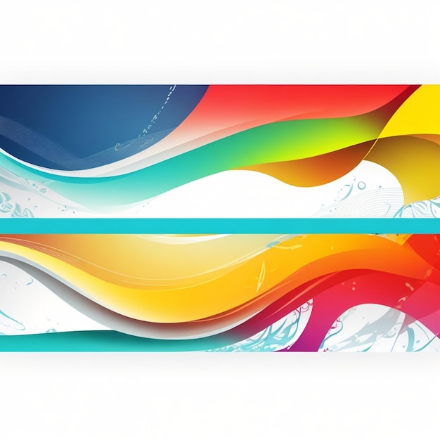 vector three wavy web banners header vector design