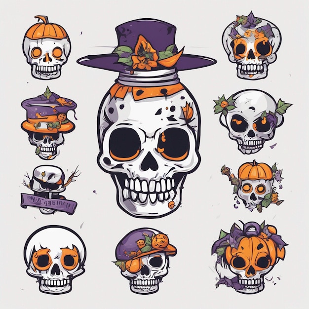 vector tshirt design illustration kawaii skeleton celebrating halloween high detail