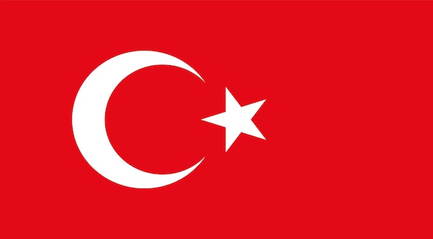 Vector van de vlag van turkije