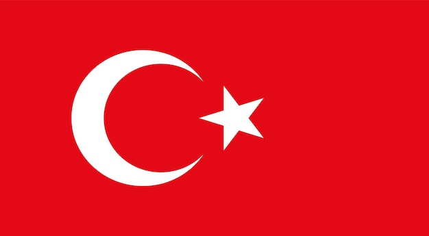 Vector van de vlag van turkije