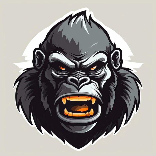 Vector van gorilla mascotte logo ontwerp