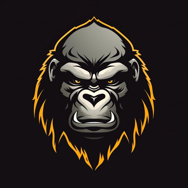 Foto vector van gorilla mascotte logo ontwerp