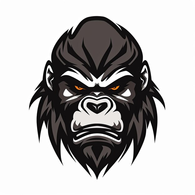 Foto vector van gorilla mascotte logo ontwerp