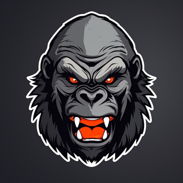 Vector van gorilla mascotte logo ontwerp
