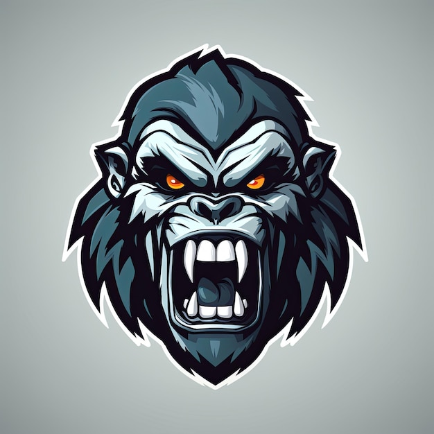 Foto vector van gorilla mascotte logo ontwerp