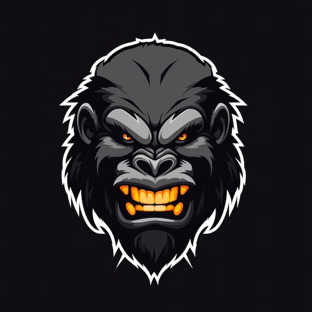 Foto vector van gorilla mascotte logo ontwerp