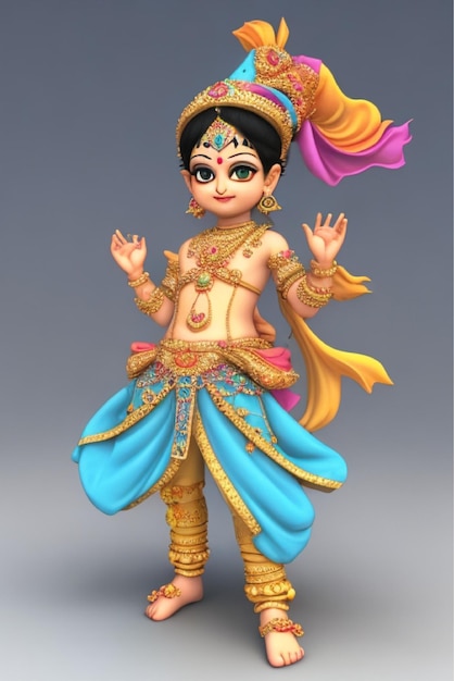 Vector vector illustration of shree krishna for janmashtami