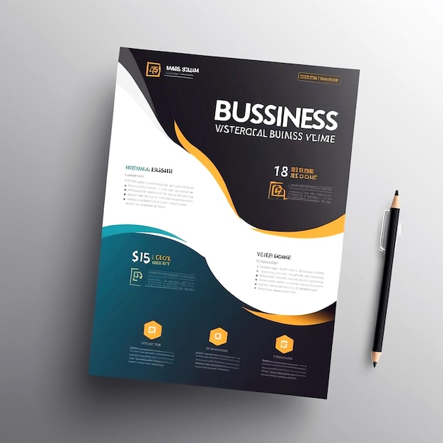 Vector vertical business flyer template