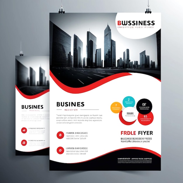 Vector vertical business flyer template