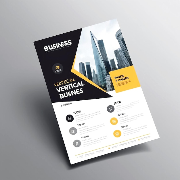 Vector vertical business flyer template
