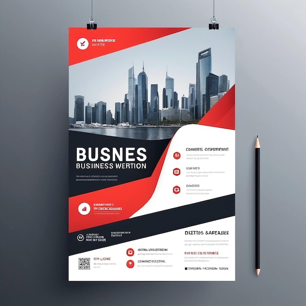 Vector vertical business flyer template