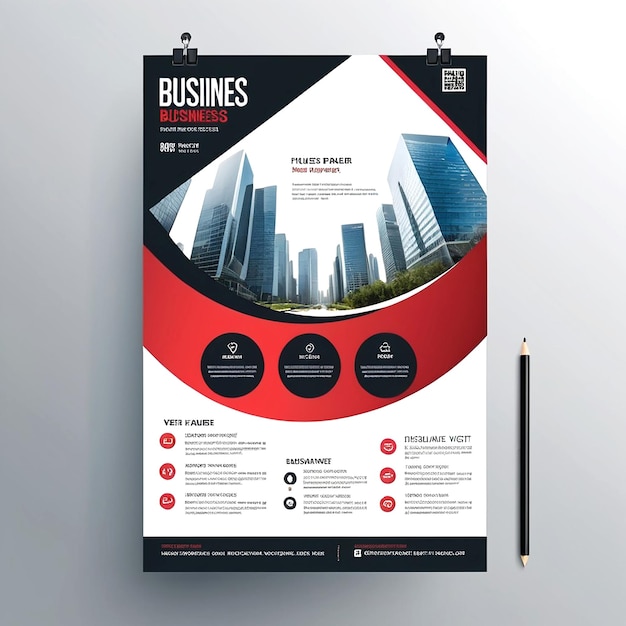 Vector vertical business flyer template