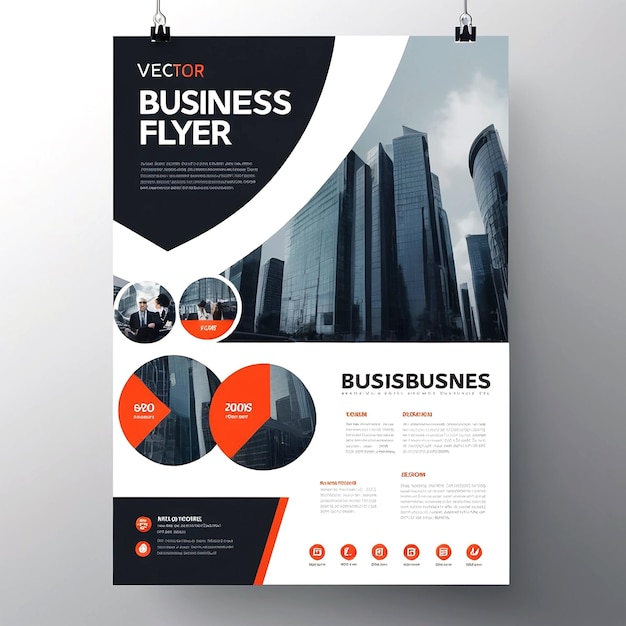 Vector vertical business flyer template