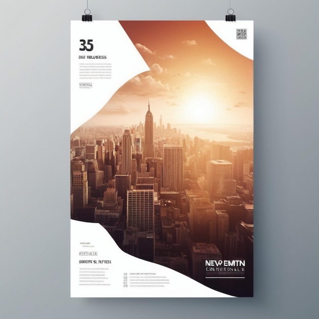 Vector vertical business flyer template